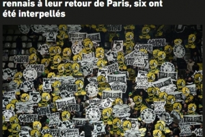 法媒：雷恩極端球迷看完球被50個南特極端球迷襲擊，警方逮捕6人